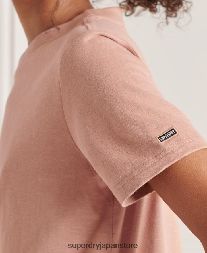 オーガニックコットンのオーセンティックTシャツ 女性 Superdry 衣類 黄褐色 2J62PZ2816