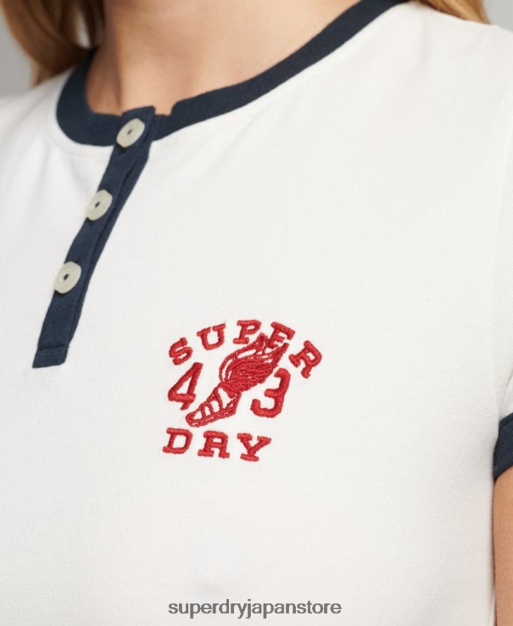 ヴィンテージ リンガー タイニー T シャツ 女性 Superdry 衣類 白 2J62PZ2817