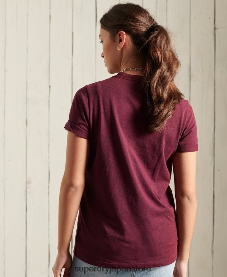 グリッタースパークルTシャツ 女性 Superdry 衣類 赤 2J62PZ2818