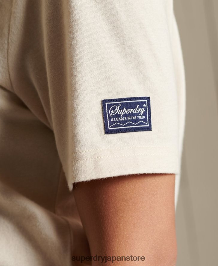 ヴィンテージロゴレインボーTシャツ 女性 Superdry 衣類 クリーム 2J62PZ2822