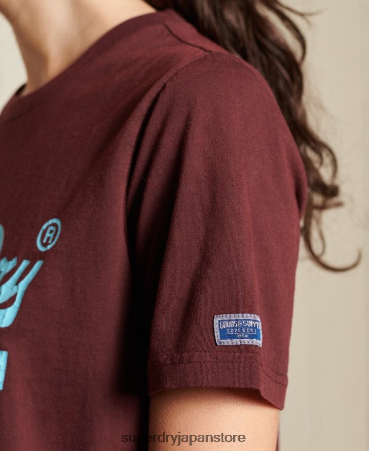 ヴィンテージロゴアメリカンクラシックTシャツ 女性 Superdry 衣類 赤 2J62PZ2824
