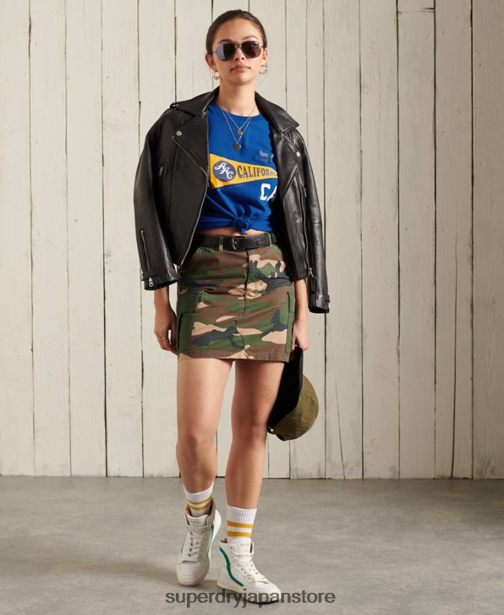 アスレチック アソシエーション カリフォルニア グラフィック T シャツ 女性 Superdry 衣類 青 2J62PZ2825