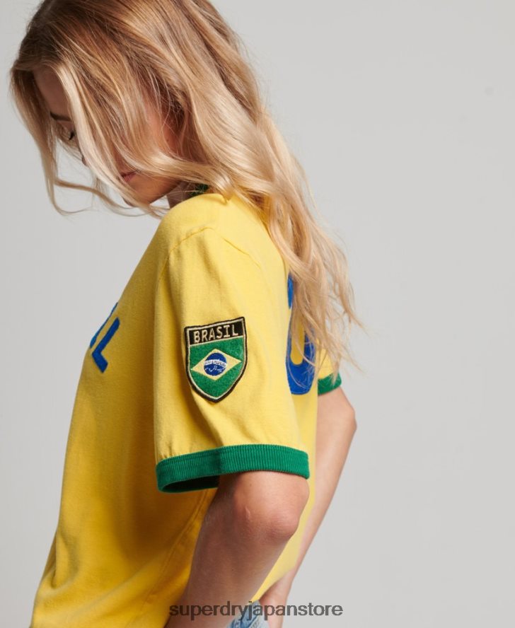 リングスパン フットボール ブラジル マッチデー T シャツ 女性 Superdry 衣類 黄色 2J62PZ2828