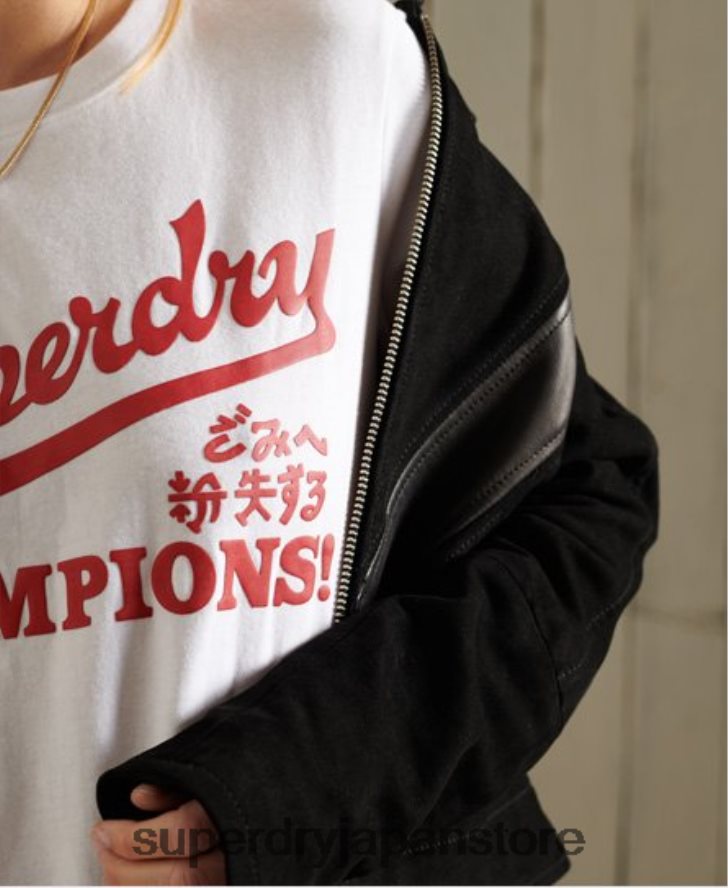 カレッジカリステートTシャツ 女性 Superdry 衣類 白 2J62PZ2834