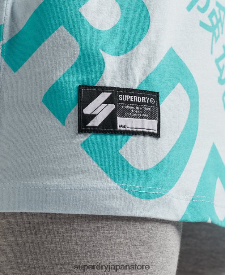 コードコアロゴ オールオーバープリント Tシャツ 女性 Superdry 衣類 緑 2J62PZ2835