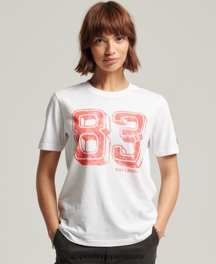 私の世代のヴィンテージ T シャツ 女性 Superdry 衣類 白 2J62PZ2845