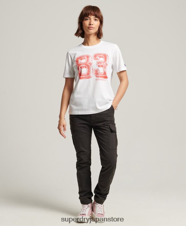 私の世代のヴィンテージ T シャツ 女性 Superdry 衣類 白 2J62PZ2845