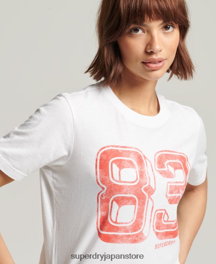 私の世代のヴィンテージ T シャツ 女性 Superdry 衣類 白 2J62PZ2845