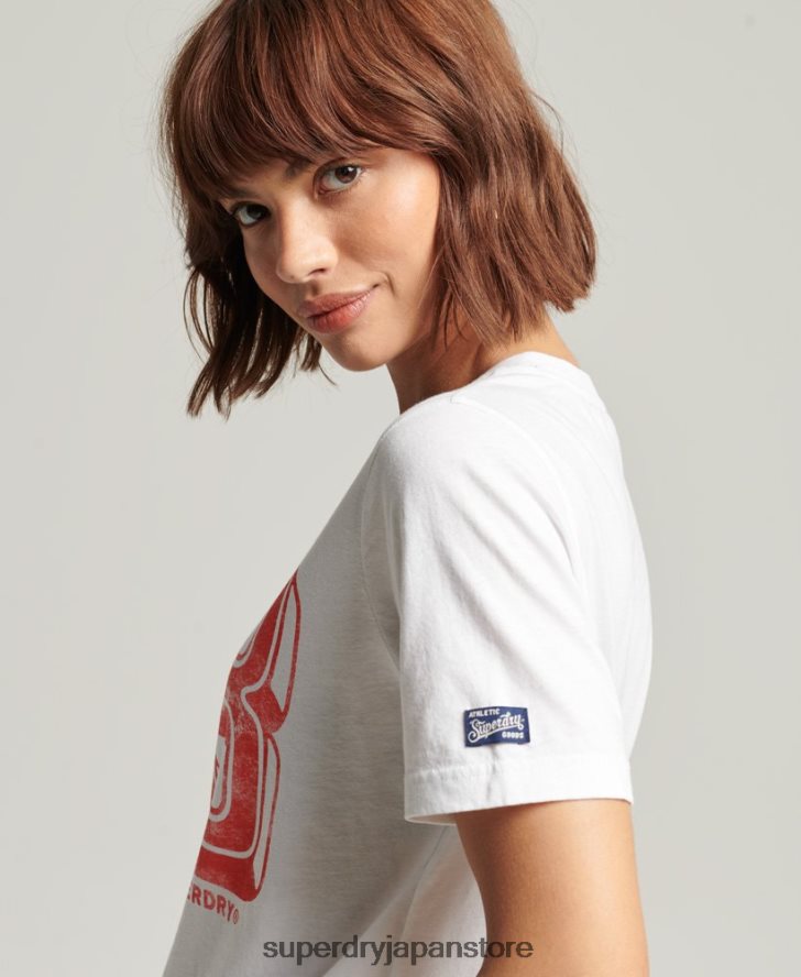 私の世代のヴィンテージ T シャツ 女性 Superdry 衣類 白 2J62PZ2845