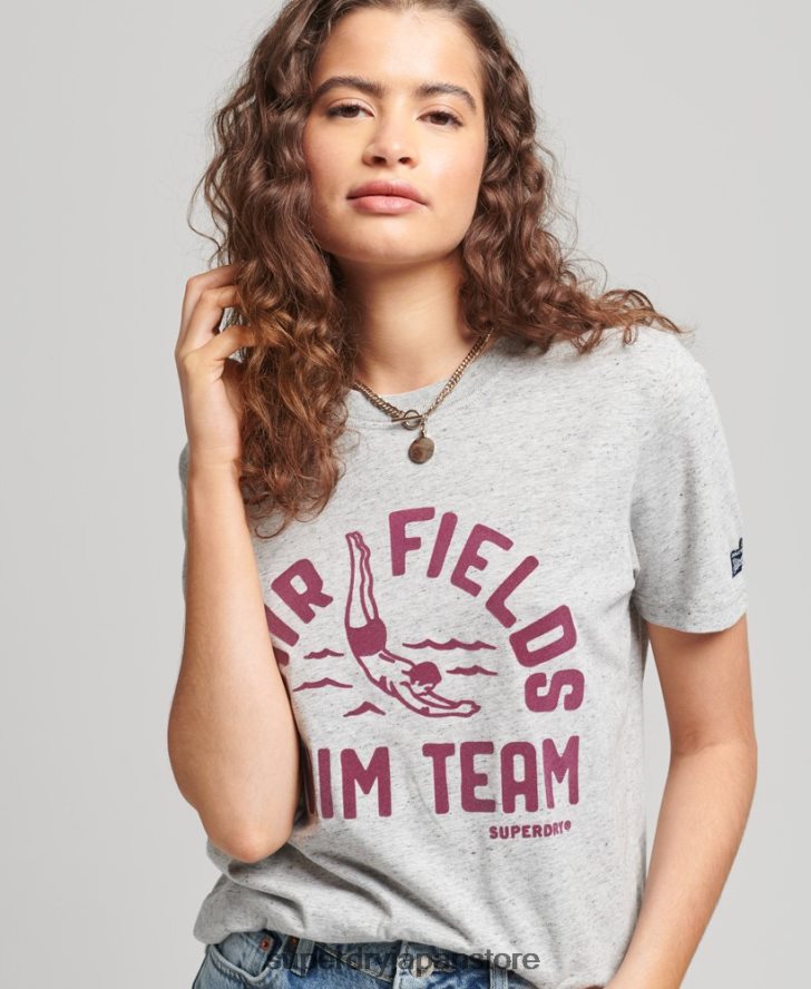 私の世代のヴィンテージ T シャツ 女性 Superdry 衣類 グレー 2J62PZ2846
