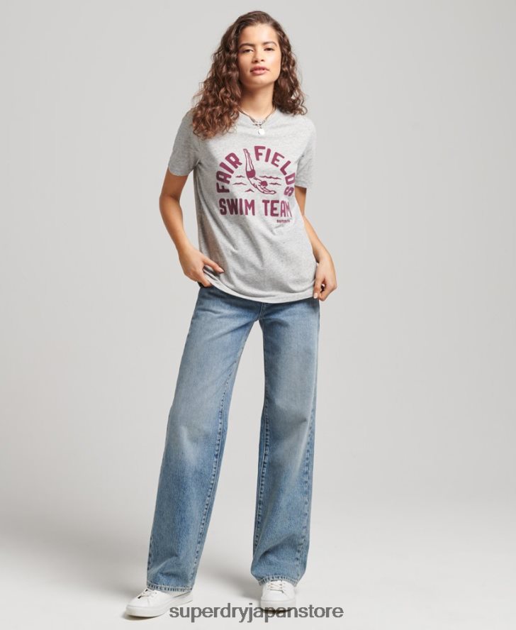 私の世代のヴィンテージ T シャツ 女性 Superdry 衣類 グレー 2J62PZ2846