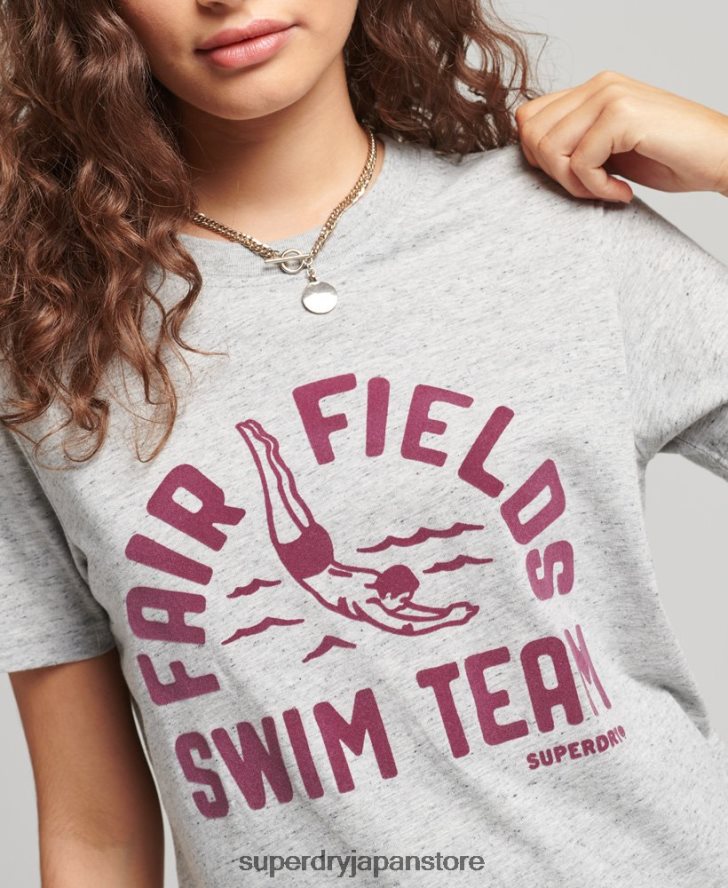 私の世代のヴィンテージ T シャツ 女性 Superdry 衣類 グレー 2J62PZ2846