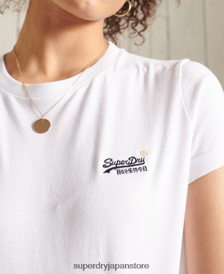 オーガニックコットンTシャツ 女性 Superdry 衣類 白 2J62PZ2847