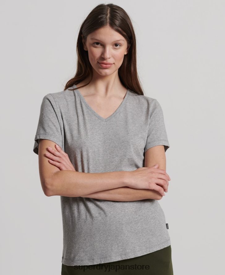 オーガニックコットン ラウンジTシャツ 女性 Superdry 衣類 グレー 2J62PZ2848