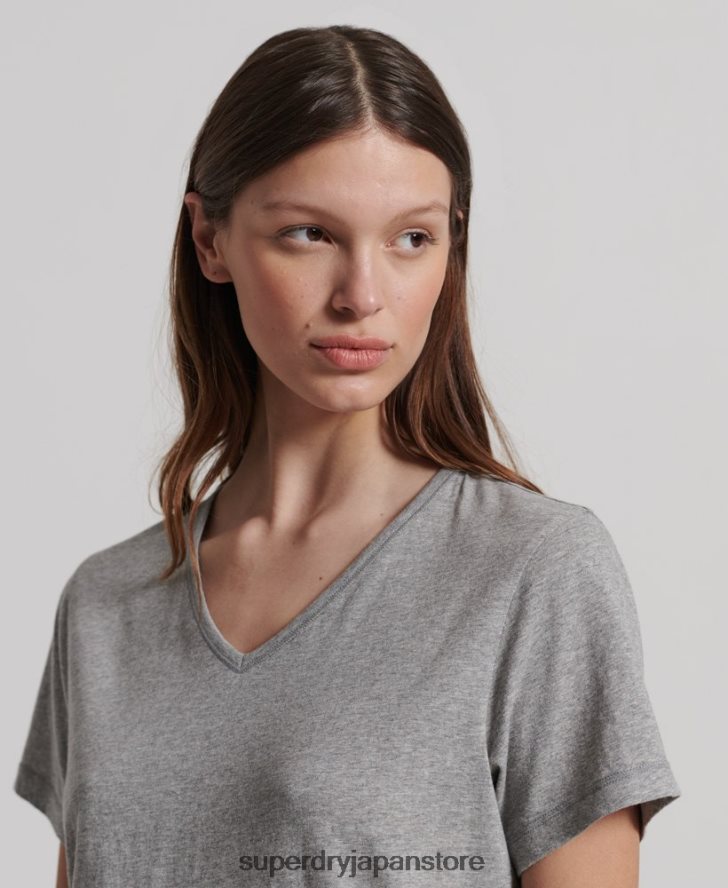 オーガニックコットン ラウンジTシャツ 女性 Superdry 衣類 グレー 2J62PZ2848