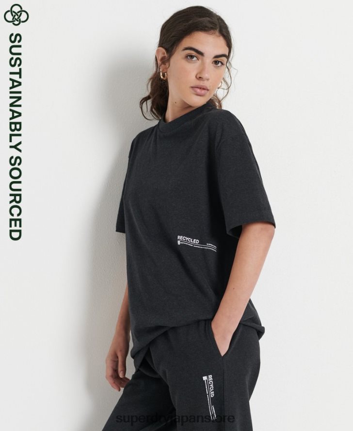 リサイクルマイクロミッドTシャツ 女性 Superdry 衣類 黒 2J62PZ2849