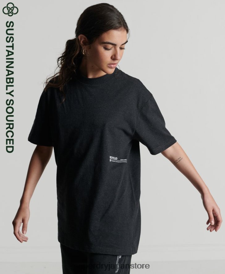 リサイクルマイクロミッドTシャツ 女性 Superdry 衣類 黒 2J62PZ2849