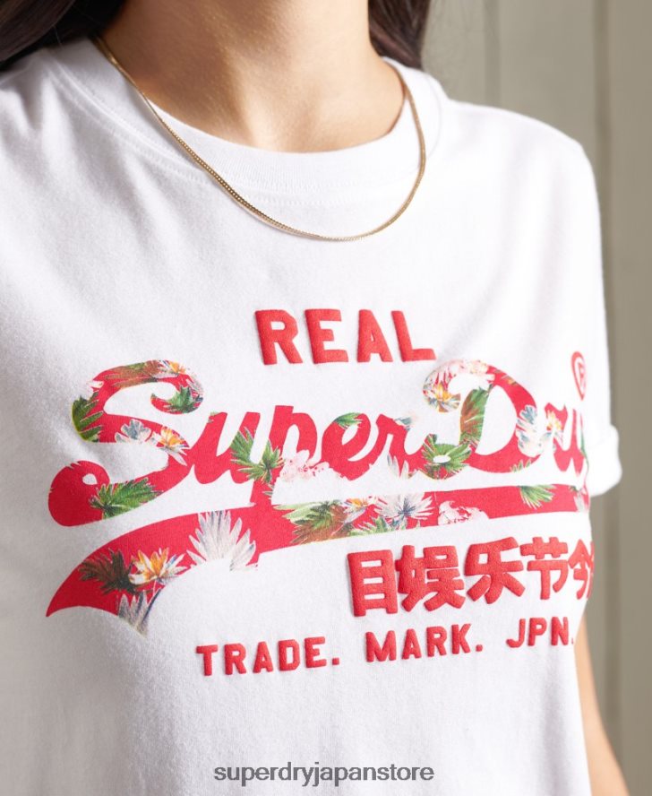 ヴィンテージロゴインフィル Tシャツ 女性 Superdry 衣類 白 2J62PZ2852
