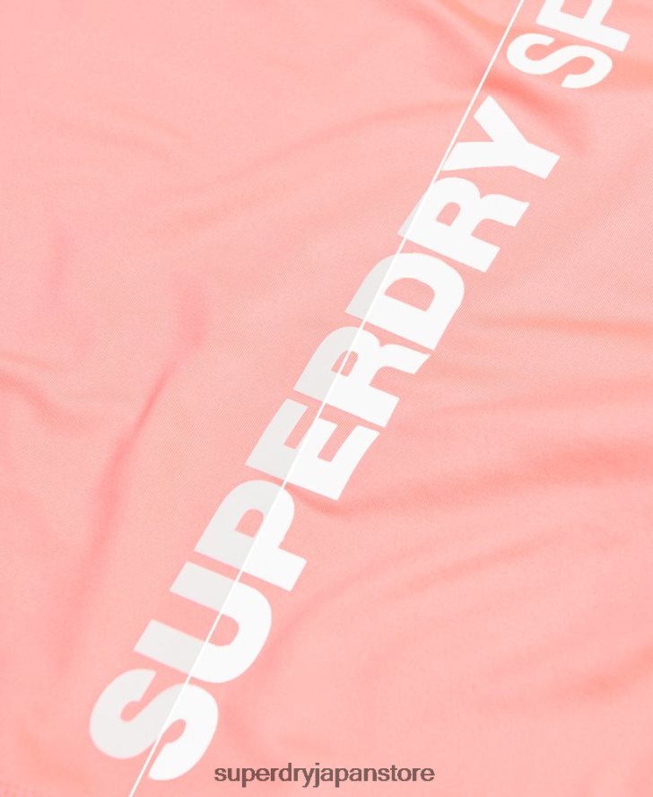 トレーニングに欠かせないTシャツ 女性 Superdry 衣類 コーラル 2J62PZ2854