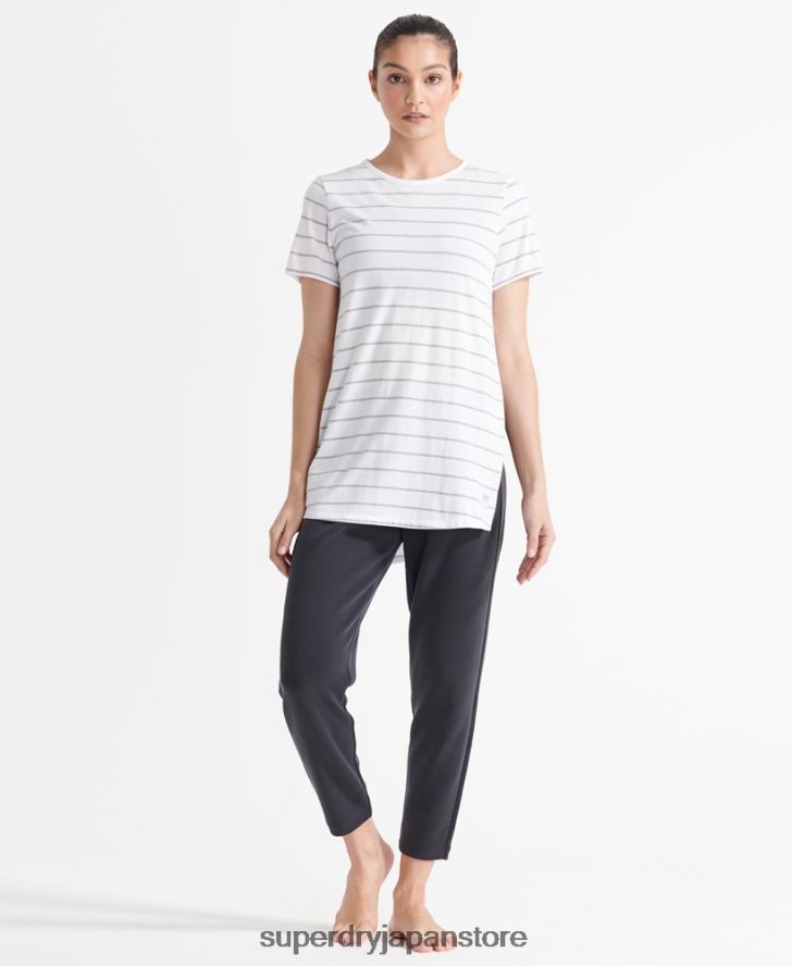 フレックスロングラインTシャツ 女性 Superdry 衣類 グレー 2J62PZ2858