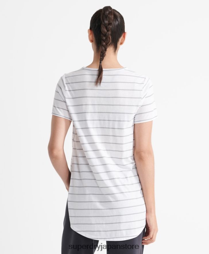 フレックスロングラインTシャツ 女性 Superdry 衣類 グレー 2J62PZ2858