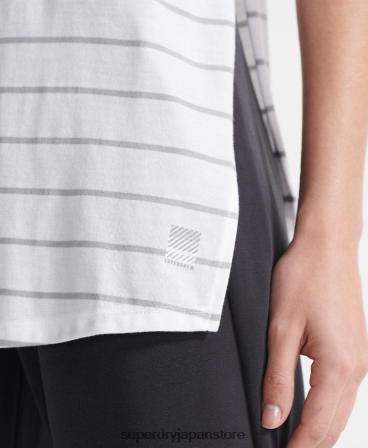 フレックスロングラインTシャツ 女性 Superdry 衣類 グレー 2J62PZ2858