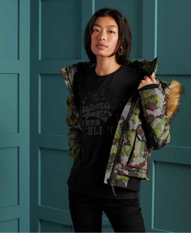 ブラックアウトTシャツ 女性 Superdry 衣類 黒 2J62PZ2862