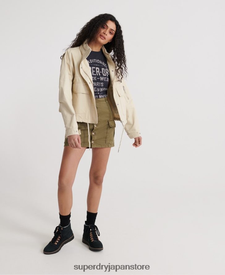 作業着Tシャツ 女性 Superdry 衣類 海軍 2J62PZ2863