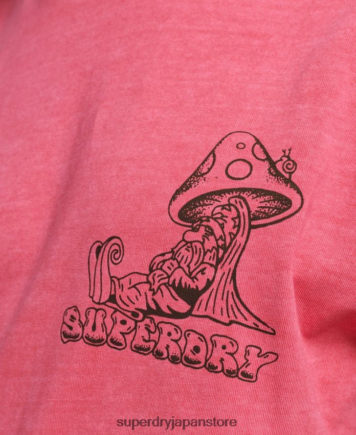 イントゥ・ザ・ウッズ グラフィック T シャツ 男性 Superdry 衣類 ピンク 2J62PZ4793