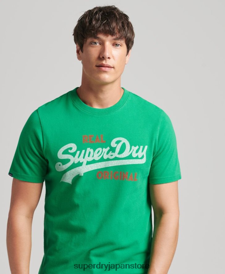 ヴィンテージロゴソーダポップTシャツ 男性 Superdry 衣類 緑 2J62PZ4797