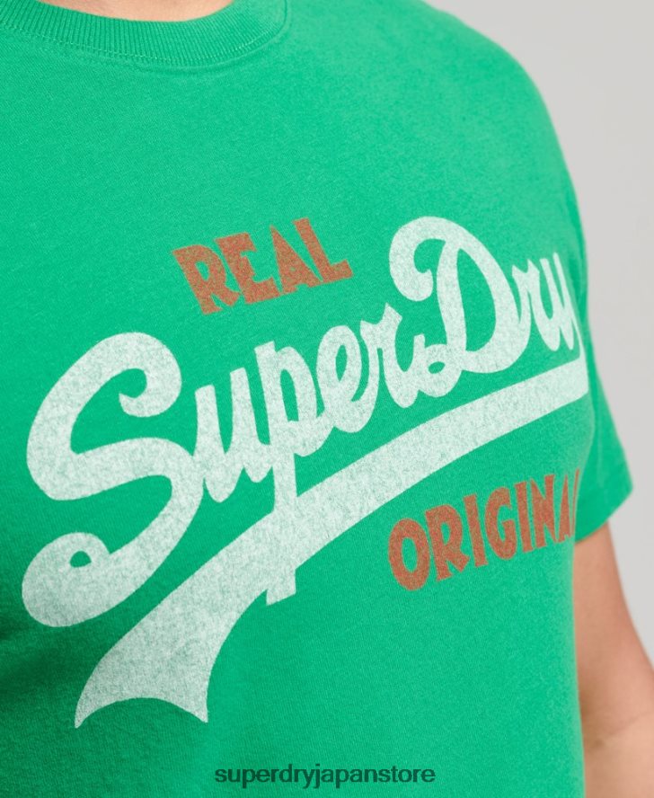 ヴィンテージロゴソーダポップTシャツ 男性 Superdry 衣類 緑 2J62PZ4797