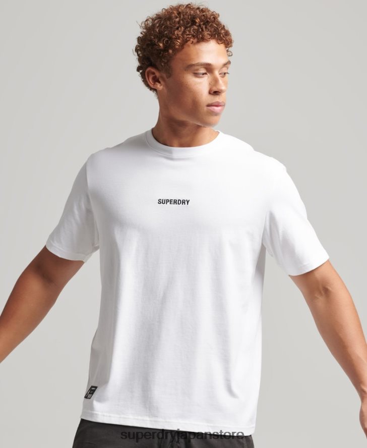 コードマイクロロゴTシャツ 男性 Superdry 衣類 白 2J62PZ4803