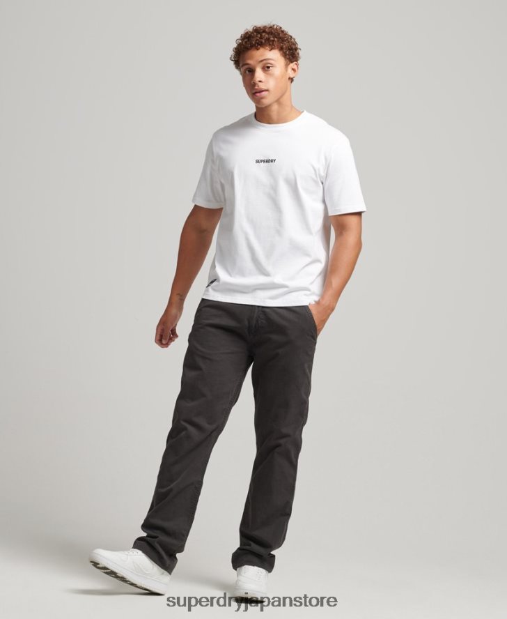 コードマイクロロゴTシャツ 男性 Superdry 衣類 白 2J62PZ4803