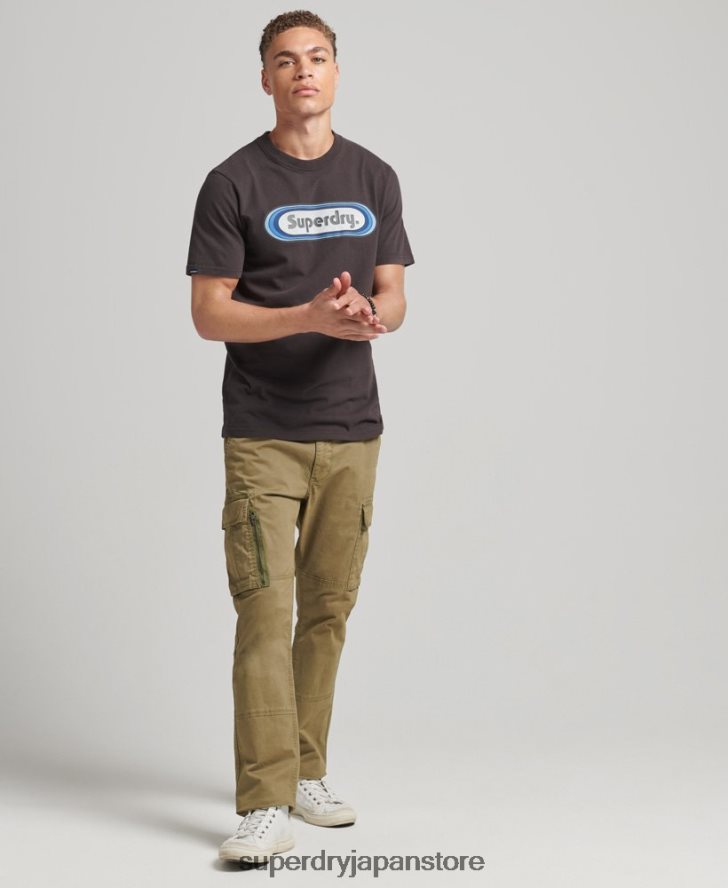 ヴィンテージ トレード タブ T シャツ 男性 Superdry 衣類 茶色 2J62PZ4808