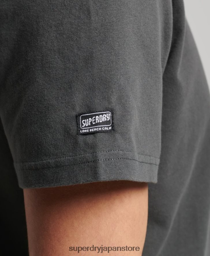 ヴィンテージカリTシャツ 男性 Superdry 衣類 濃い灰色 2J62PZ4823
