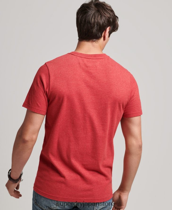 ヴィンテージコーポレートロゴマールTシャツ 男性 Superdry 衣類 赤 2J62PZ4826