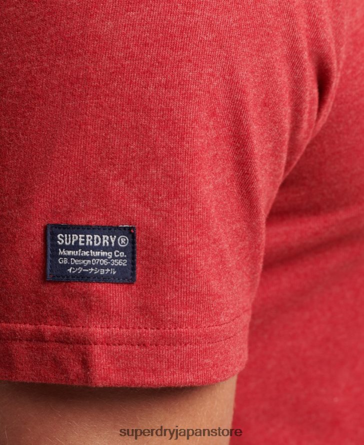 ヴィンテージコーポレートロゴマールTシャツ 男性 Superdry 衣類 赤 2J62PZ4826