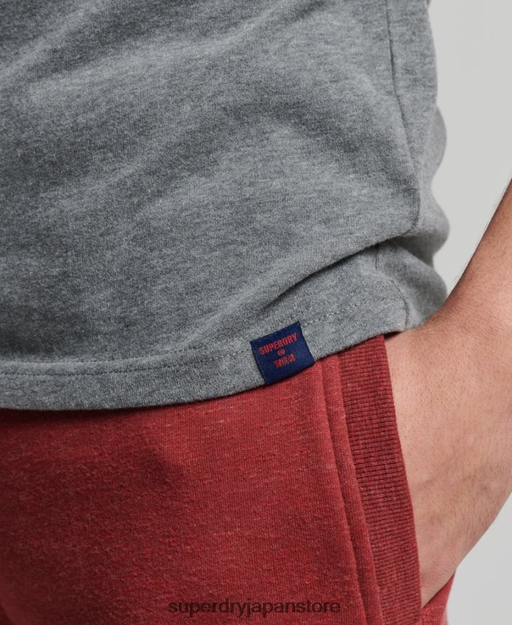 クラシック グラフィック ロゴ T シャツ 男性 Superdry 衣類 グレー 2J62PZ4828