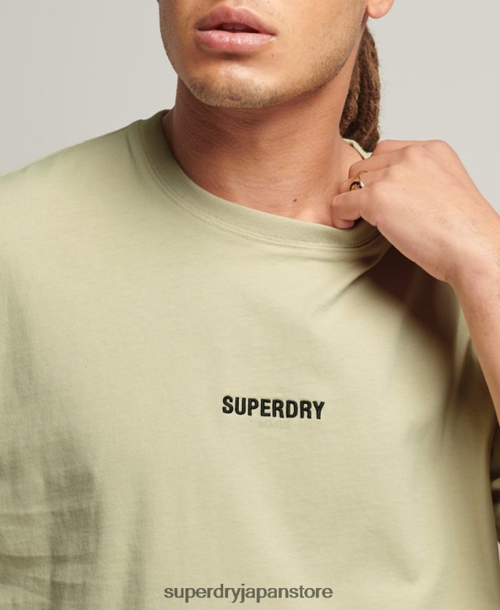 コードマイクロロゴTシャツ 男性 Superdry 衣類 ベージュ 2J62PZ4835