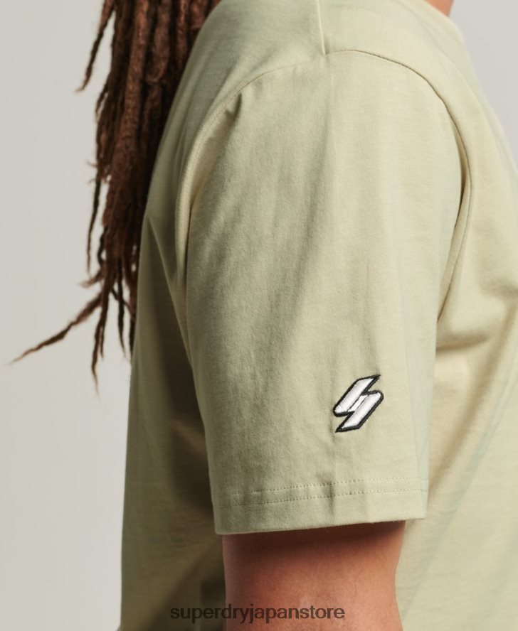 コードマイクロロゴTシャツ 男性 Superdry 衣類 ベージュ 2J62PZ4835