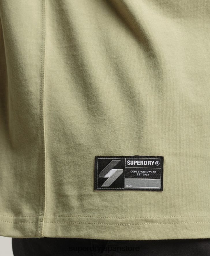コードマイクロロゴTシャツ 男性 Superdry 衣類 ベージュ 2J62PZ4835