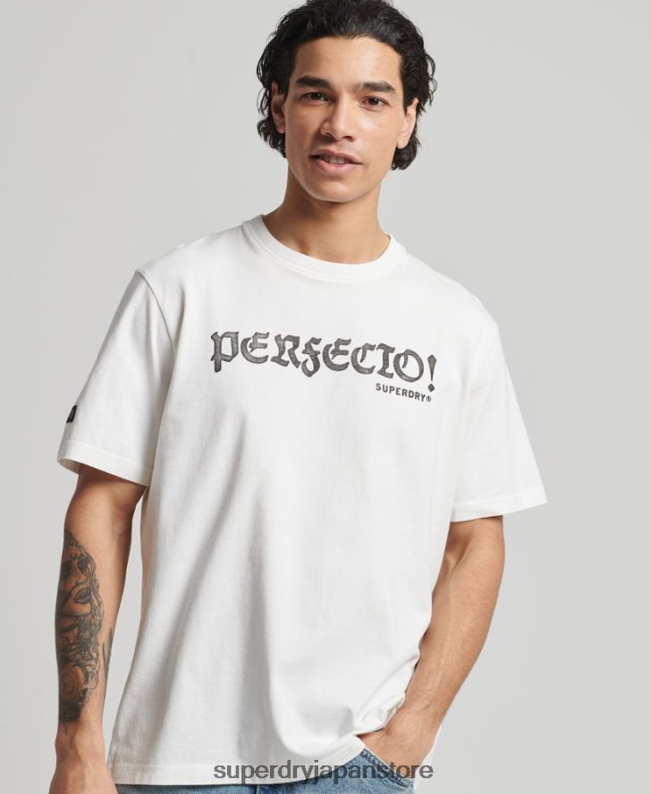 ヴィンテージサーファーランチェロTシャツ 男性 Superdry 衣類 白 2J62PZ4836