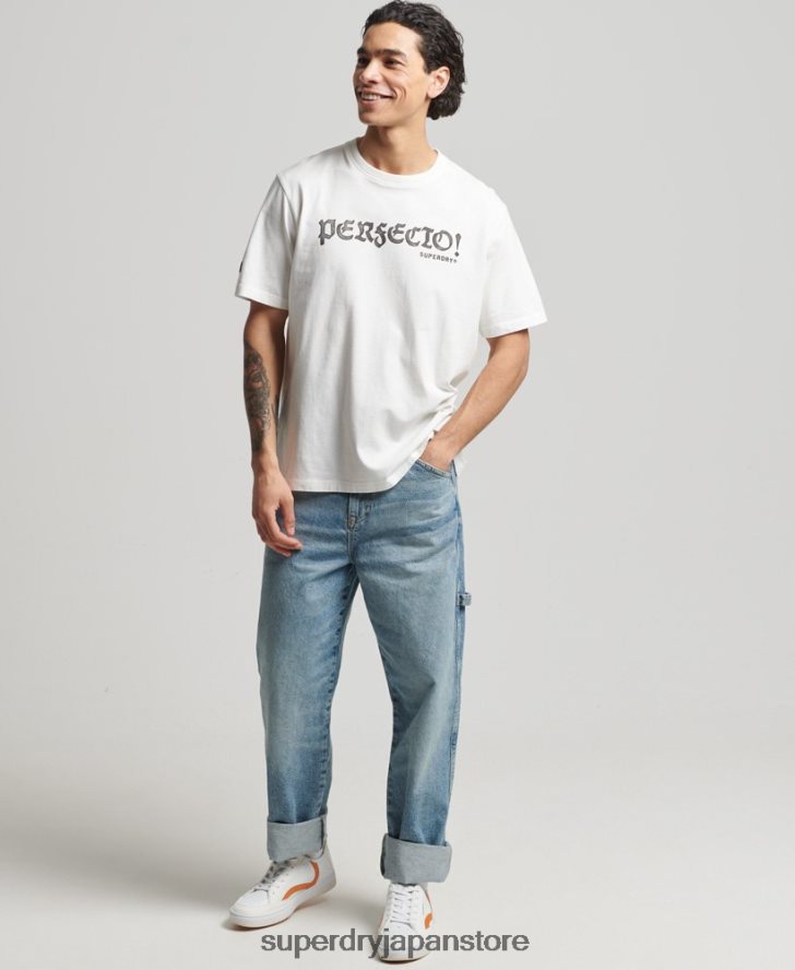 ヴィンテージサーファーランチェロTシャツ 男性 Superdry 衣類 白 2J62PZ4836