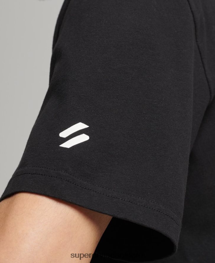 コードコアスポーツTシャツ 男性 Superdry 衣類 黒 2J62PZ4841