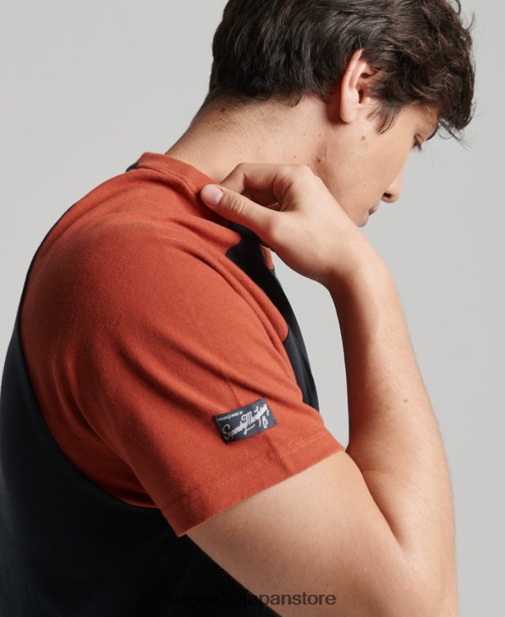コアロゴグラフィック ラグランTシャツ 男性 Superdry 衣類 海軍 2J62PZ4842