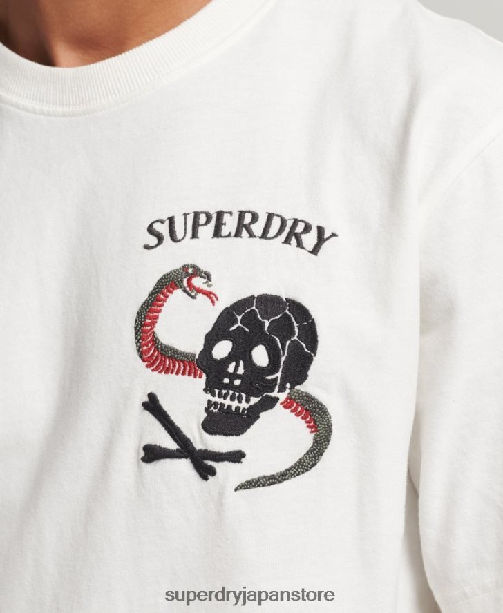 スイカグラフィックTシャツ 男性 Superdry 衣類 白 2J62PZ4843