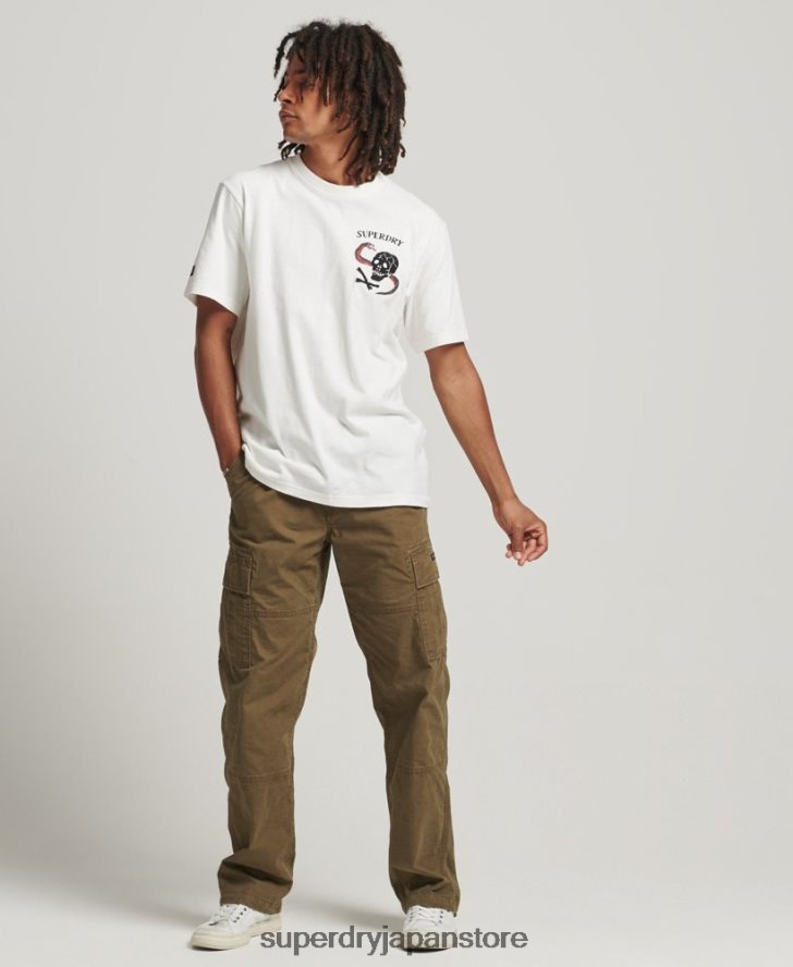 スイカグラフィックTシャツ 男性 Superdry 衣類 白 2J62PZ4843
