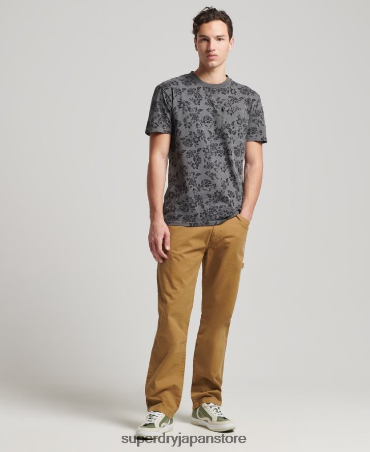 ヴィンテージポケットTシャツ 男性 Superdry 衣類 黒 2J62PZ4848