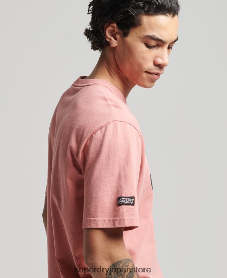 ヴィンテージサーファーランチェロTシャツ 男性 Superdry 衣類 ピンク 2J62PZ4854
