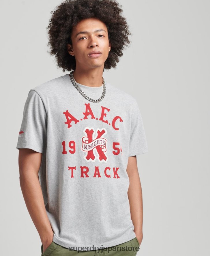 ヴィンテージカレッジTシャツ 男性 Superdry 衣類 グレー 2J62PZ4866